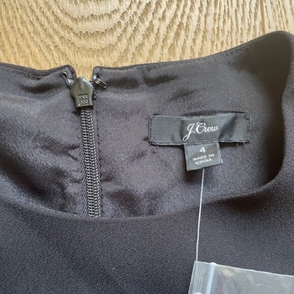 NWT JCrew Pleated Sheer Sleeved Mini Dress Size 4 - Picture 5 of 9